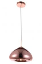 Elegant LDPD2018 - Reflection Collection Pendant D11in H7in Lt:1 Copper finish
