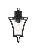 Elegant OD311W19BK - Belgrade 9.5 inch Outdoor Wall sconce in Black