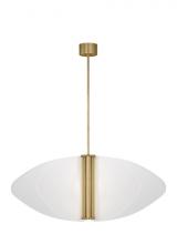 Visual Comfort SLPD28530BR - Sean Lavin Nyra 1-light dimmable LED grande pendant with plated brass finish and acrylic shade